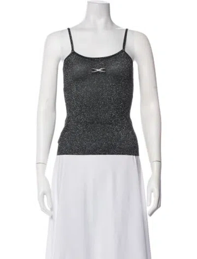 Pre-owned Smfk Scoop Neck Sleeveless Top In Black