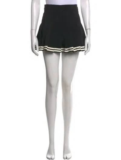 Pre-owned Smfk Striped Mini Shorts In Black