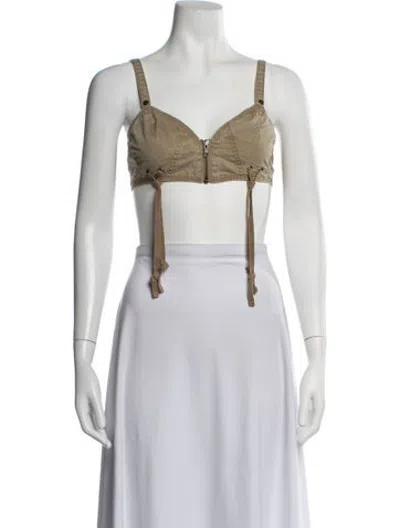 Pre-owned Smfk V-neck Sleeveless Sports Bra In Multicolor