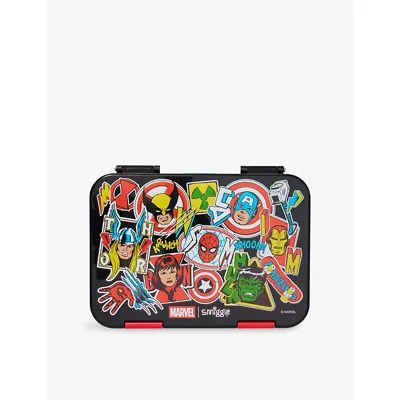 Smiggle Kids' Black Marvel Medium Bento Lunchbox