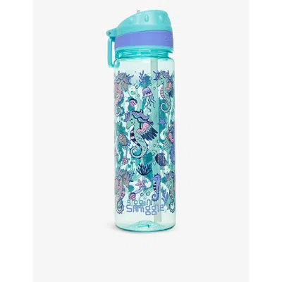 Smiggle Girls Aqua Kids Epic Adventures Drink Up Drinks Bottle 650ml In Blue
