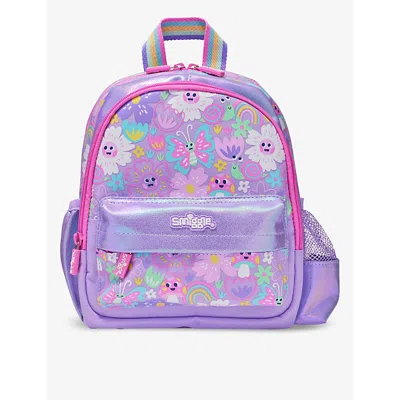 Smiggle Girls Lilac Kids Over And Under Teeny Tiny Woven Backpack