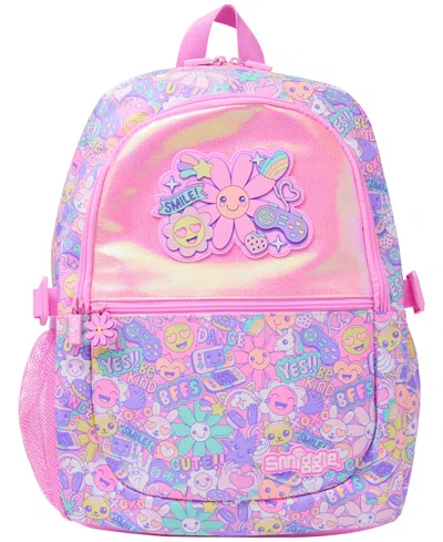 Smiggle Kids' Junior Bag Backpack Epic Adventures In Pink