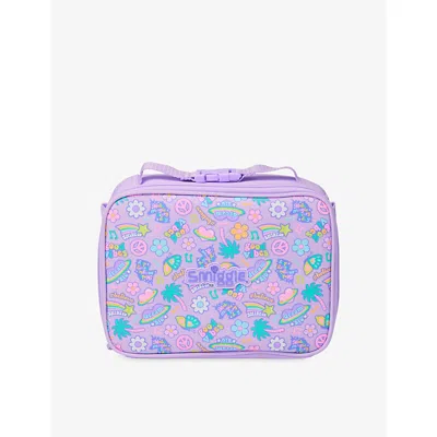 Smiggle Kids' Lilac All Stars Oblong Attach Lunchbox In Purple
