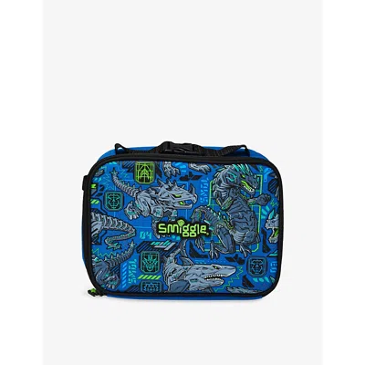 Smiggle Kids' Navy All Stars Oblong Attach Lunchbox In Blue