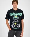 Smileyworld Men's Hat Bunny Graphic T-shirt In Black