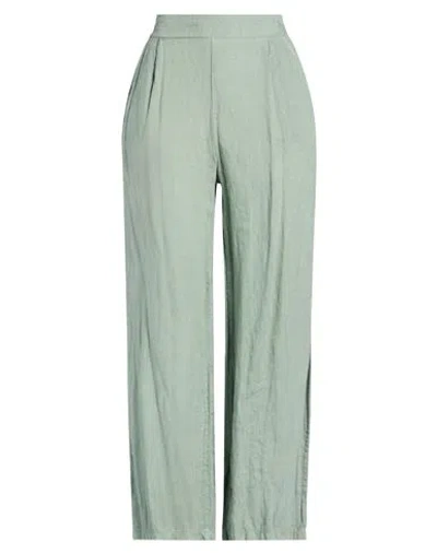 Smiling London Woman Pants Sage Green Size S Linen