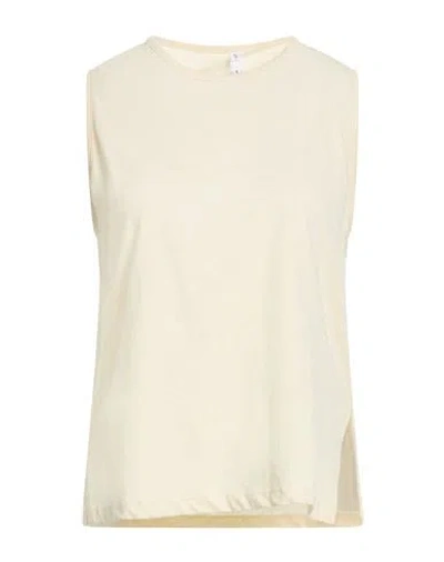 Smiling London Woman T-shirt Ivory Size L Cotton, Linen In White