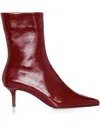 Smiling Shoes 50mm Gloria Point-toe Ankle Boots In Red