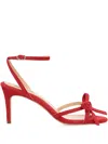 Smiling Shoes 70mm Mandi Bow-detail Sandals In Red