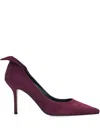 Smiling Shoes 80mm Nala Suede Pumps In Purple