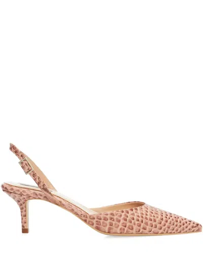 Smiling Shoes Bella Crocodile-effect Slingback Pumps In Animal Print