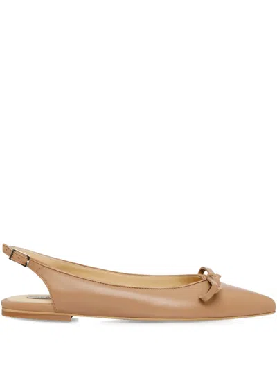 Smiling Shoes Oli Bow-detail Ballet Flats In Neutral