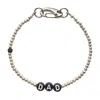 Smilla Brav Black / Silver Men's Bracelet Dad In Multi