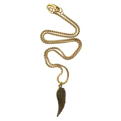 Smilla Brav Gold Angel Wing Men's Necklace