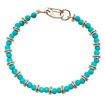 Smilla Brav Men's Blue / Silver Turquoise Bracelet Matteo