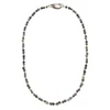 Smilla Brav Men's Grey / Silver Onyx Necklace Leon