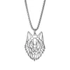 Smilla Brav Men's Silver Necklace Wolf In Silver
