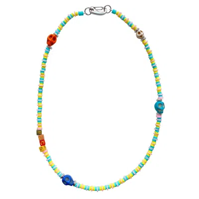 Smilla Brav Rebel Skull Men's Necklace In Gray