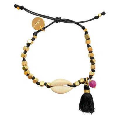 Smilla Brav Women's Black Shell Bracelet Kaira