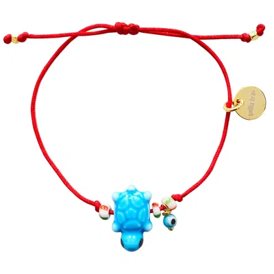 Smilla Brav Women's Blue / Red Bracelet Lucky Turtle