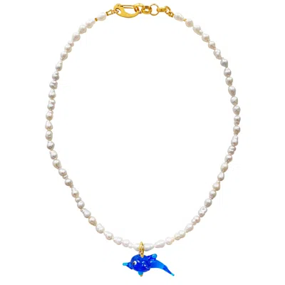 Smilla Brav Women's Blue / White / Gold Necklace Flipper In Multi
