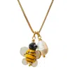 Smilla Brav Women's Blue / Yellow / Orange Pearl Necklace Bee