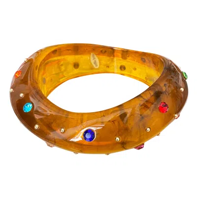 Smilla Brav Women's Brown Candy Amber Bangle In Purple