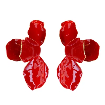 Smilla Brav Women's Earrings Bloom - Red