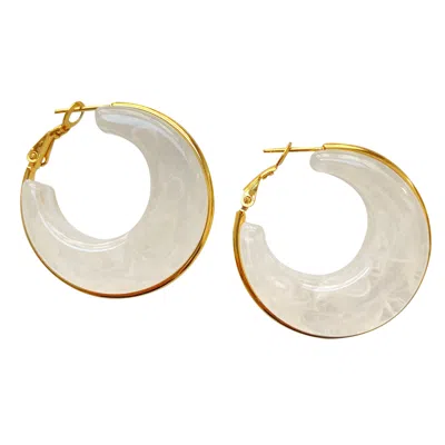 Smilla Brav Women's Earrings Gaia - White In Pink