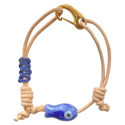 Smilla Brav Women's Fish Bracelet Ocean - Blue In Red