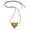 Smilla Brav Women's Gold / Black Bold Heart Necklace Mia
