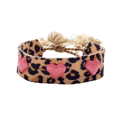 Smilla Brav Women's Gold / Black / Brown Bracelet Heart Of The Jungle In Multi
