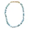 Smilla Brav Women's Gold / Blue Aquamarine Necklace Lila In Multi