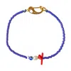 Smilla Brav Women's Gold / Blue Evil Eye Bracelet Little Protector In Multi