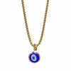 Smilla Brav Women's Gold / Blue Murano Glass Evil Eye Necklace In Multi