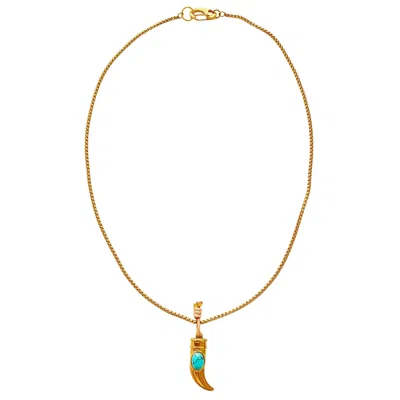 Smilla Brav Women's Gold / Blue Necklace Sol In Multi