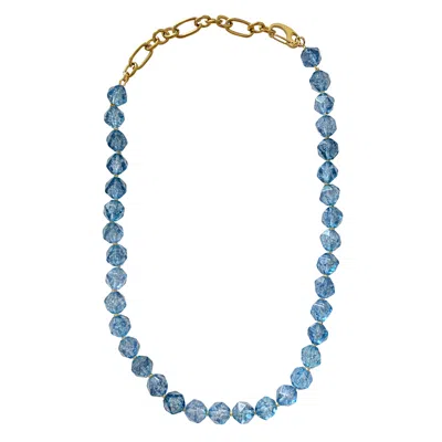Smilla Brav Women's Gold / Blue Quartz Necklace Morgan In Multi