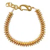 Smilla Brav Women's Gold / Brown Bold Golden Beaded Bracelet Monopoli In Multi