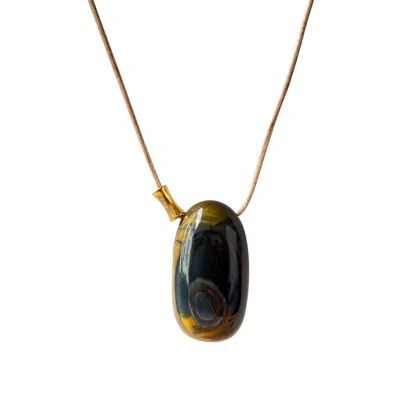 Smilla Brav Women's Gold / Brown Tiger Eye Necklace In Multi