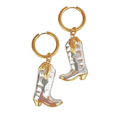 Smilla Brav Women's Gold Cowboy Boots Earrings