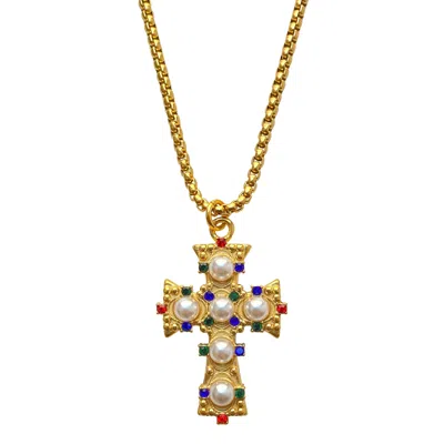 Smilla Brav Women's Gold Cross Necklace Dolce Vita