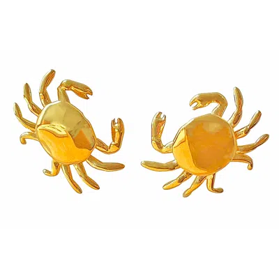 Smilla Brav Women's Gold Earrings Cuddling Cancer