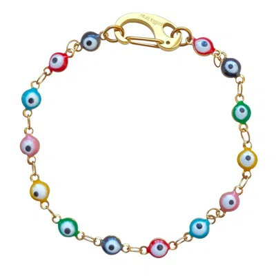 Smilla Brav Women's Gold Evil Eye Bracelet Istanbul - Multicolor