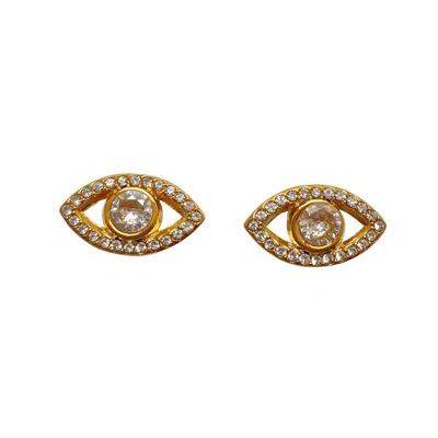 Smilla Brav Women's Gold Evil Eye Studs