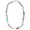 Smilla Brav Women's Gold Gemstone Pearl Necklace Nicky