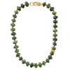 Smilla Brav Women's Gold / Green Jade Necklace Beatrice In Gold