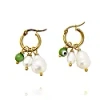 Smilla Brav Evil Eye & Pearl Hoop Earrings Tina In Hoop