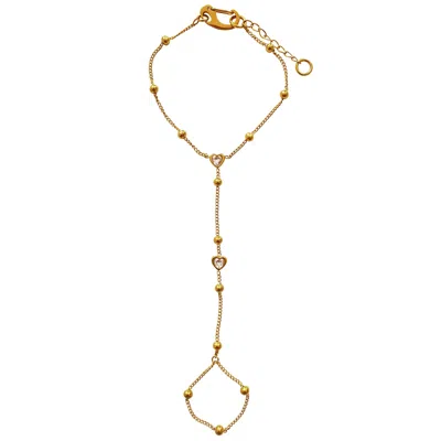 Smilla Brav Women's Gold Heart Hand Chain Daria