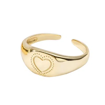 Smilla Brav Women's Gold Heart Ring Miami